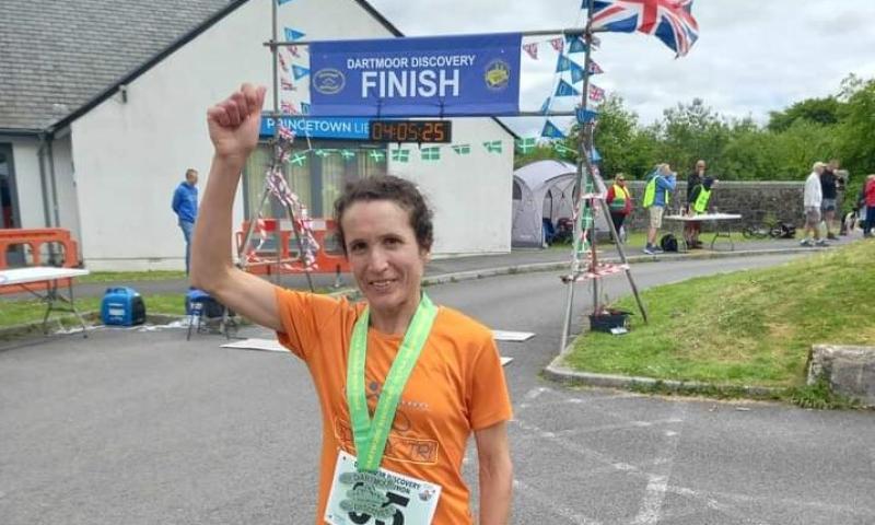 Naomi Flanagan winning the famous Dartmoor Discovery ultra marathon