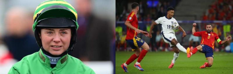 Bryony Frost and Ollie Watkins. Pics from PPAUK