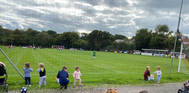 Young fans enjoying the football at Kingsteignton Athletic