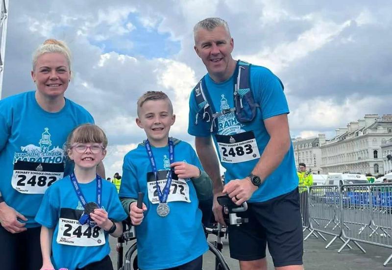Firefighters support Sherford family with 121-mile walk