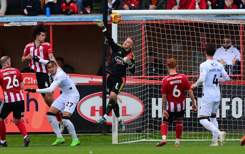 Exeter City v Lincoln City. Pic from PPAUK