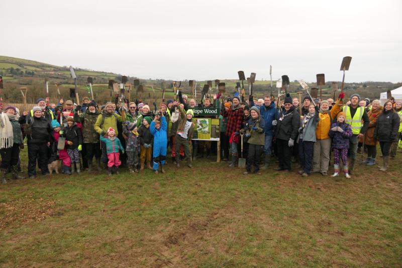 South Brent volunteers launch Hope Wood with tree planting initiative
