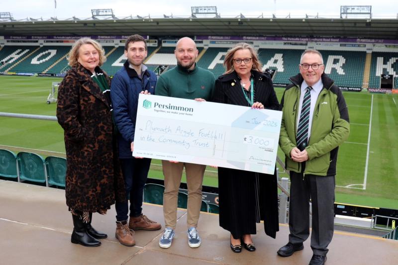 Persimmon Homes donates £3,000 to Plymouth Argyle’s Community Trust to support disability sports