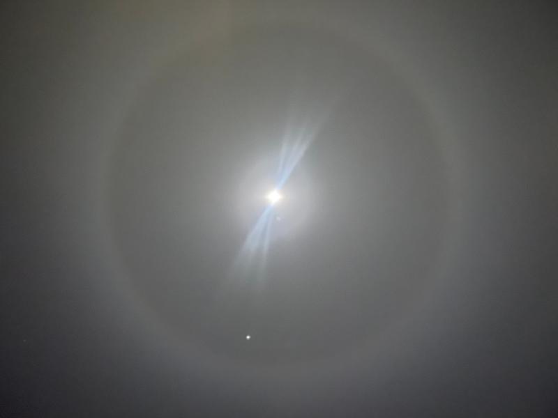 Lunar halo spotted over Devon
