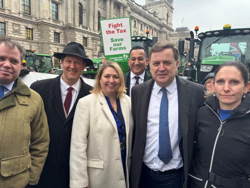 Farmers rally in Westminster against Labour’s Family Farm Tax proposal