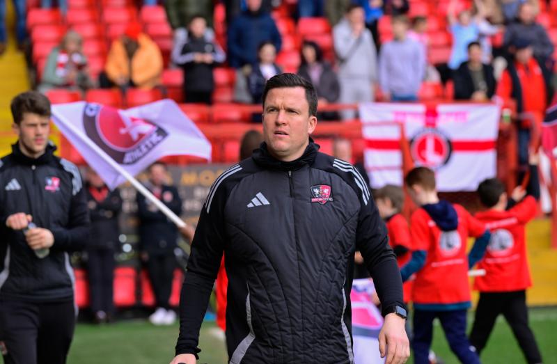 Exeter manager Gary Caldwell facing relegation fight. Pic from PPAUK