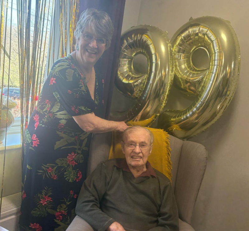Devon man celebrates 99th birthday at Hatherleigh Nursing Home
