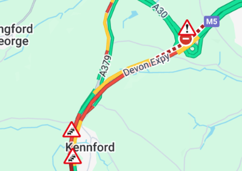 Live: Delays on A38 after tractor and bike collision