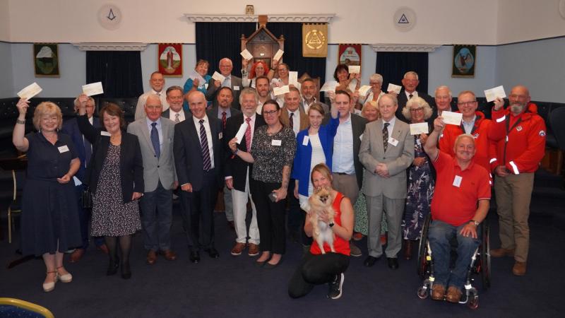 Devonshire Freemasons donate over £30,000 to local charities