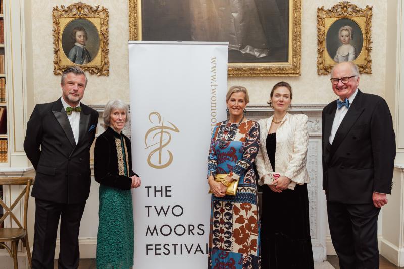 Petroc Trelawny, Radio 3 presenter, Penny Adie Founder of the Festival, HRH Duchess of Edinburgh, Tamsin Waley-Cohen, Artistic Director and Andrew Welch, Chair of Trustees