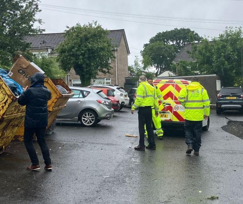 Tavistock estate clean-up goes ahead despite downpour