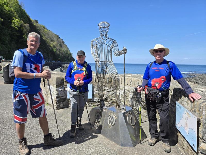 ‘The walks were one of the hardest challenges’ – Devon pub boss and veterans take on major 300-mile trek