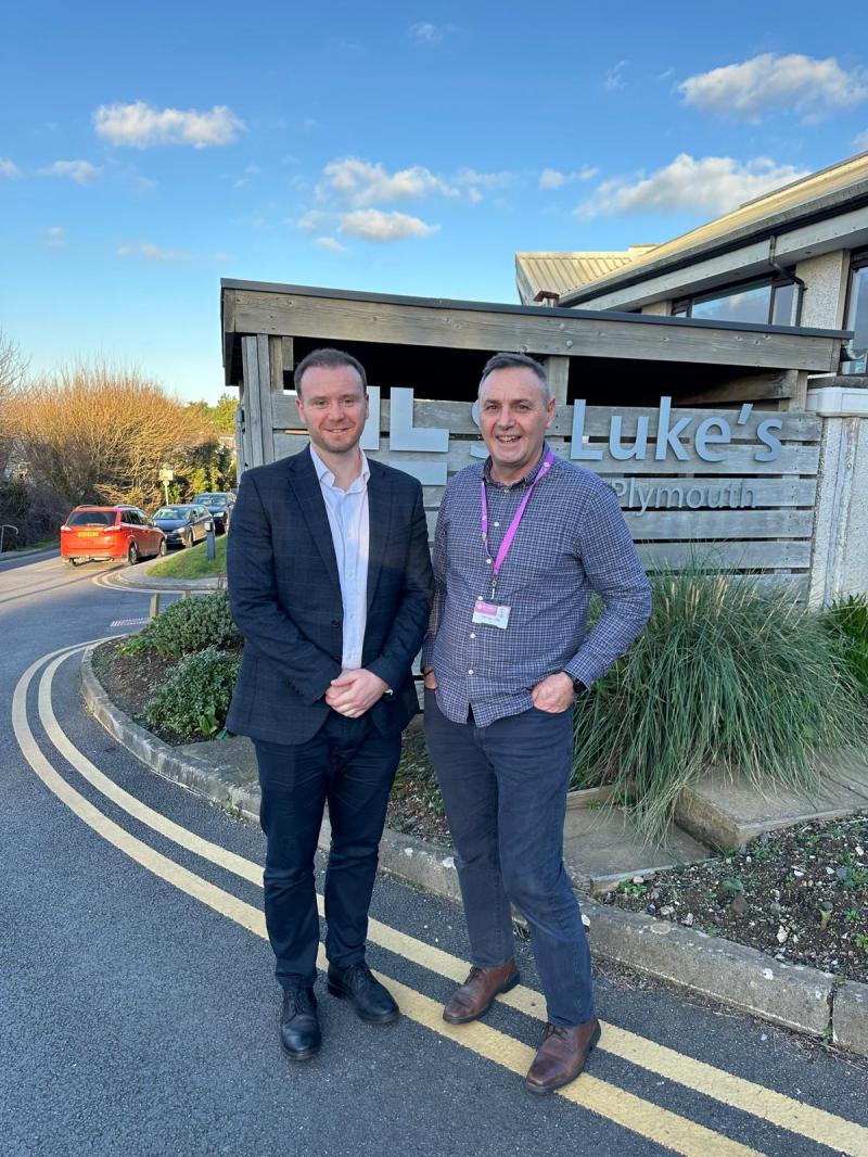 Fred Thomas with George Lillie, CEO of St Luke’s 