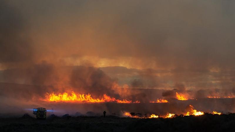 Large Dartmoor Heathland Fire 2021 Credit- Sarah Clarke Photography
