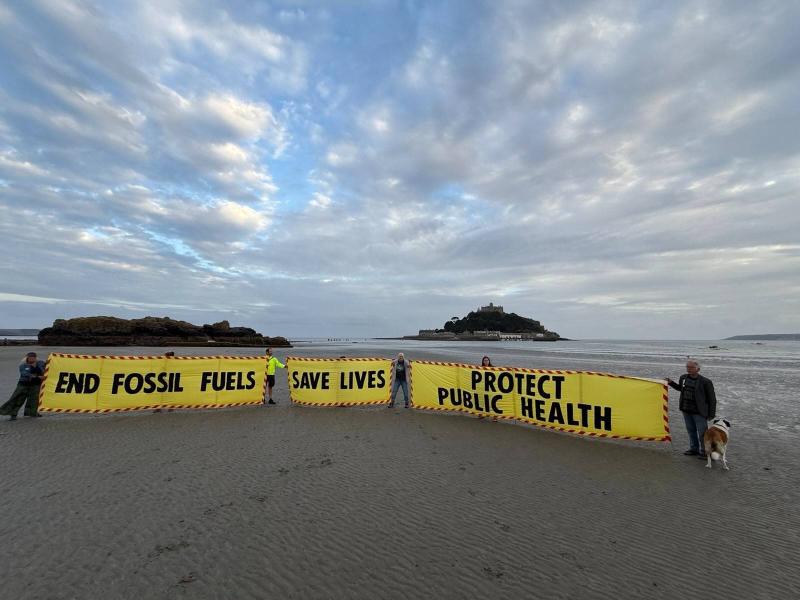 Health professionals led climate awareness banner tour on Dartmoor