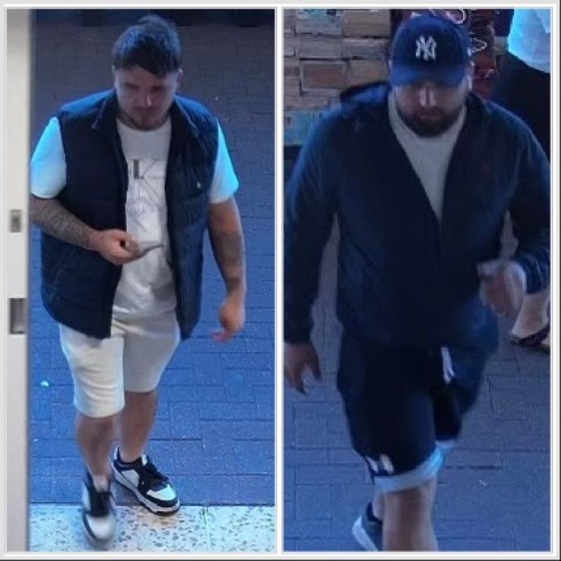 The two men entering Tesco Credit- Devon and Cornwall Police
