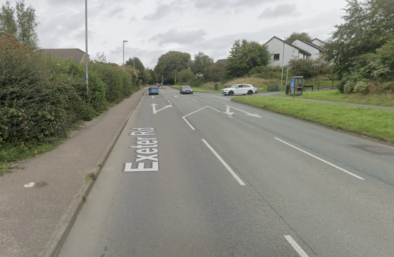 Exeter Road will be closed between Limehayes Road and Balmoral Crescent Credit- Google Maps