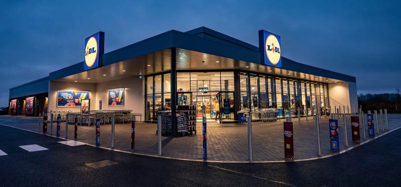 Lidl store at night Credit- Lidl GB