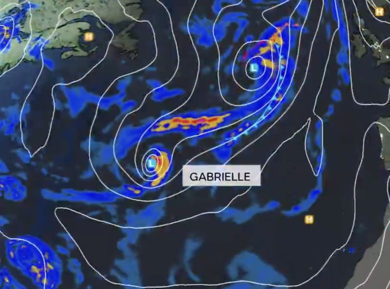Hurricane Gabrielle approaching the UK Credit- Met Office X