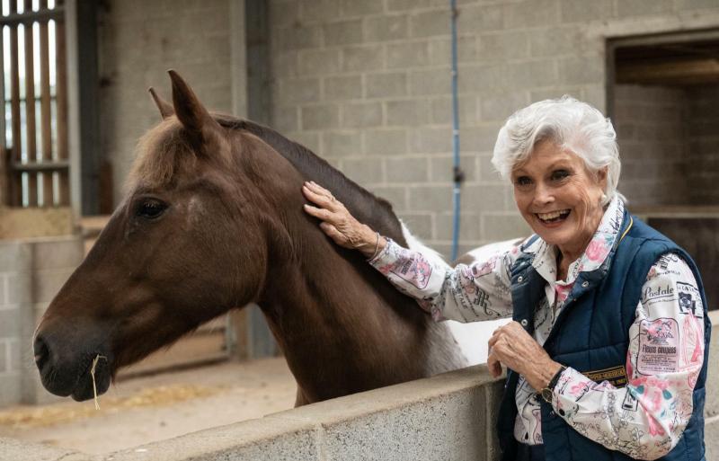 Ms Rippon, who grew up in Devon, has been a patron of the charity since 2018 Credit- The Mare and Foal Sanctuary