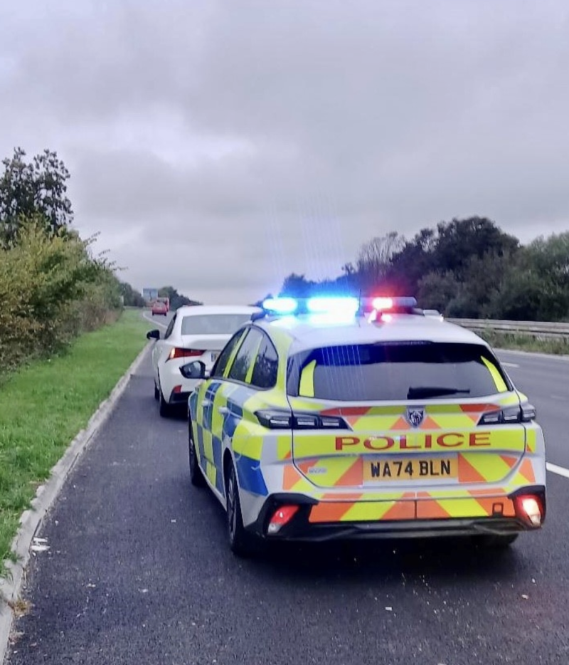 Devon and Cornwall Police carrying out roadside checks Credit- Devon and Cornwall Police