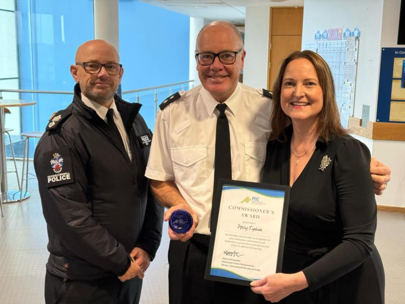 Commissioner honours Inspector behind unique Devon and Cornwall multi-agency response team