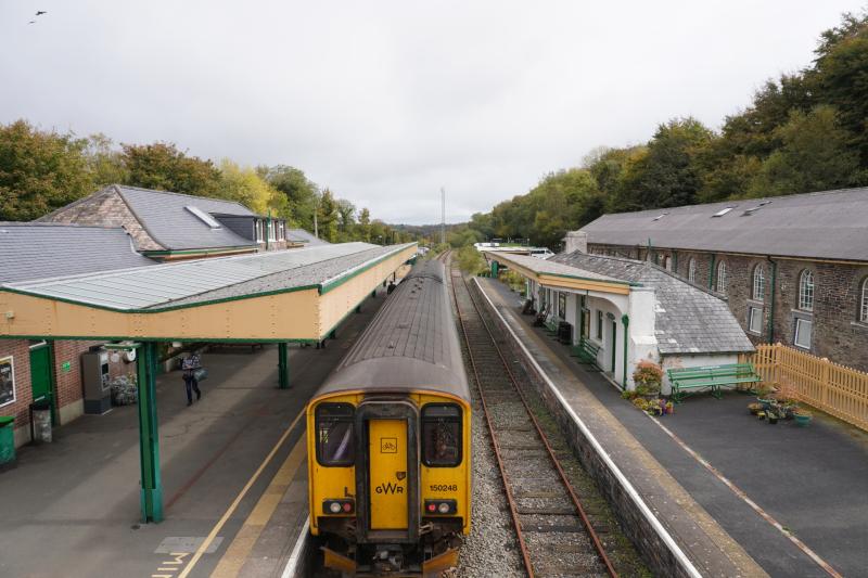 View from the footbridge at Okehampton Station Credit- Xander Turnbull