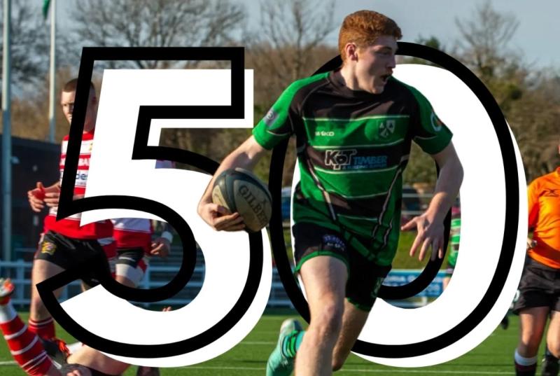 Half-century for Adam Lilley. Image from Ivybridge RFC