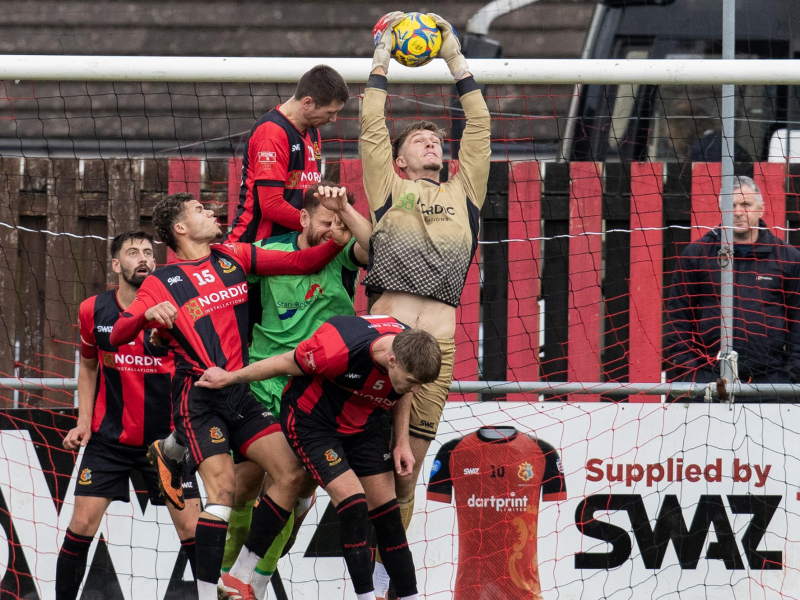 Holman impresses for the Lambs, but Bideford’s quality shines through in the second half Credit- Dave Crawford