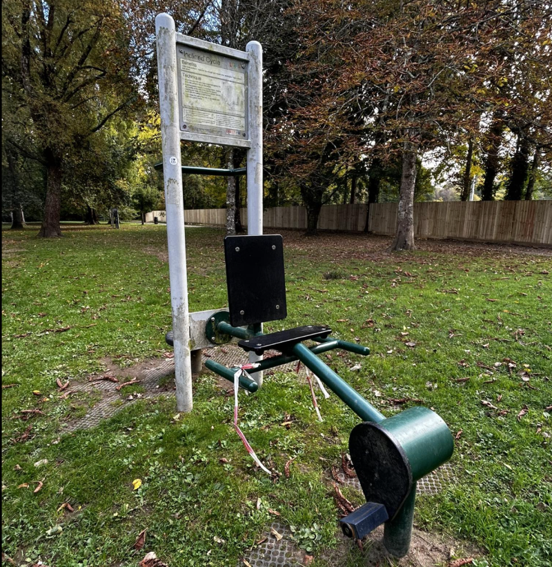 Bovey's current outdoor gym equipment Credit- Bovey Tracey Town Council