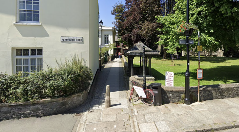 The view on to Church Lane from Plymouth Road, Tavistock Credit- Google Maps