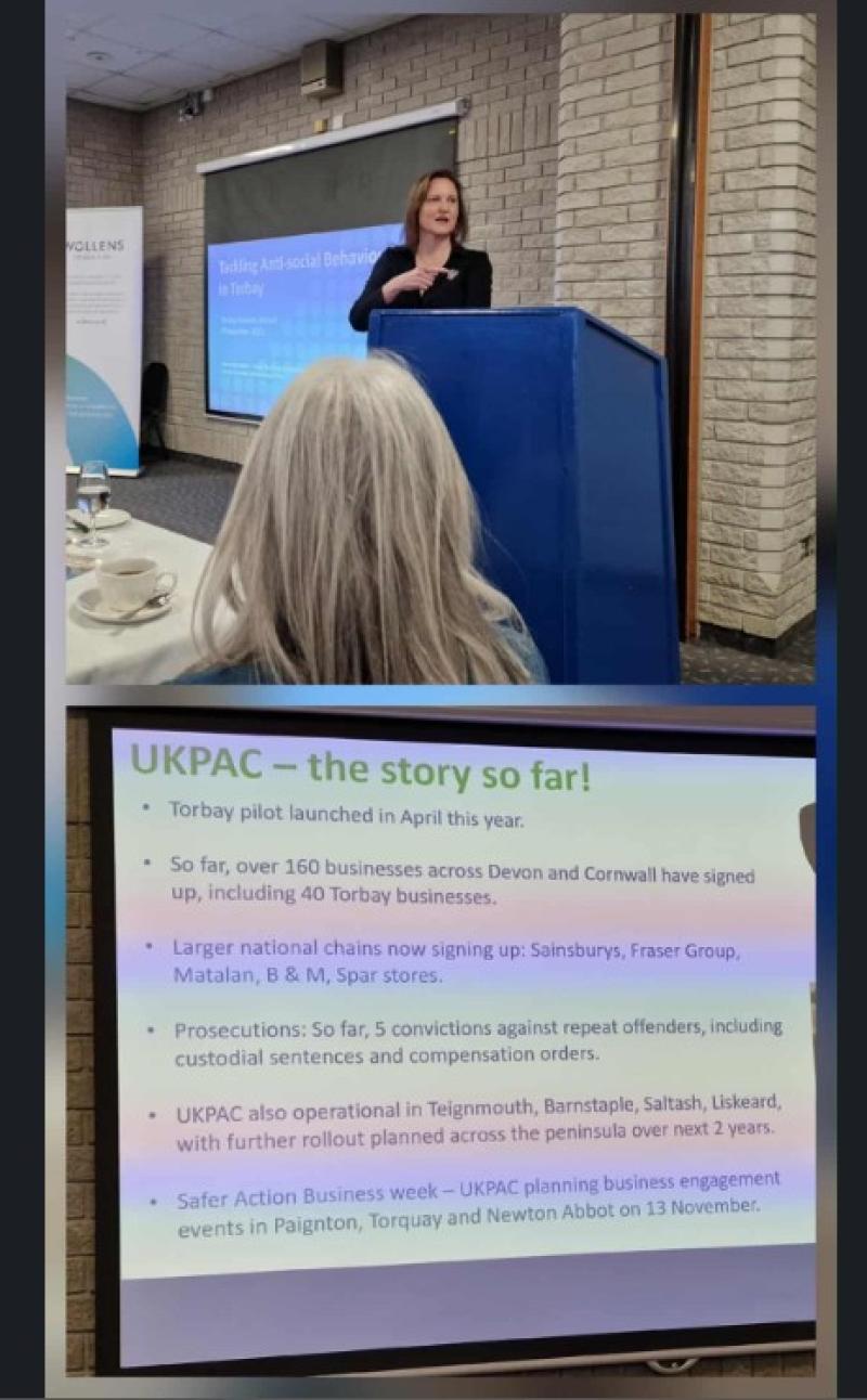 Alison Hernandez at the Torbay Business Forum breakfast meeting