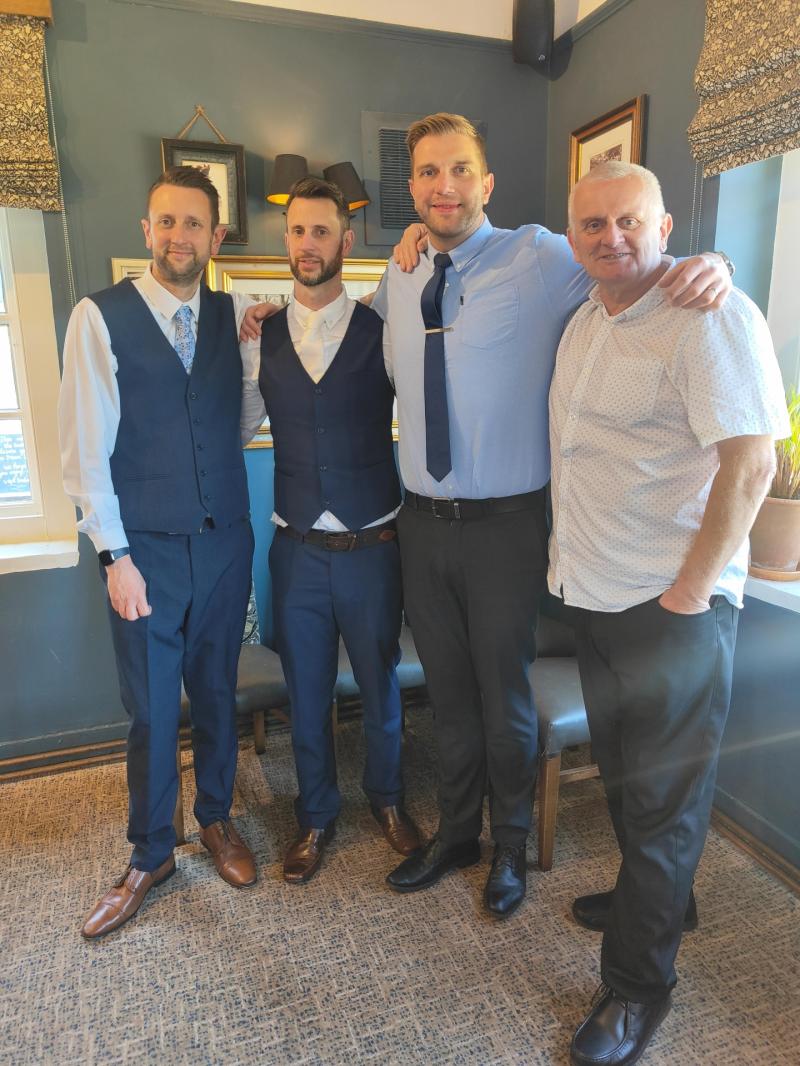 Adrian, Chris, David Wilkey with dad Peter Wilkey