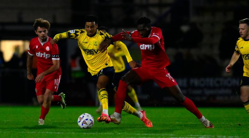 Louis Dennis v Worthing. Pic from PPAUK