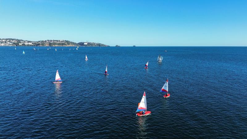 Paignton Sailing Club on the water. Pic from Roger Phillips