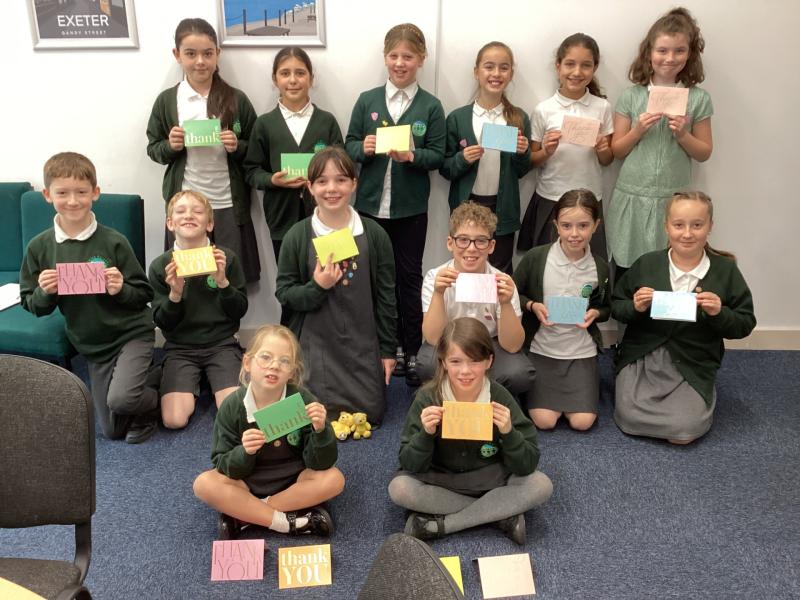 Exeter pupils celebrate local heroes with heartfelt Thank-You Project