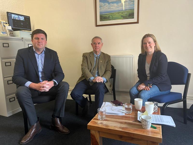 Sir Geoffrey and Rebecca meeting with Peter Knight Stagecoach Director on the 12th August Image- Rebecca Smith