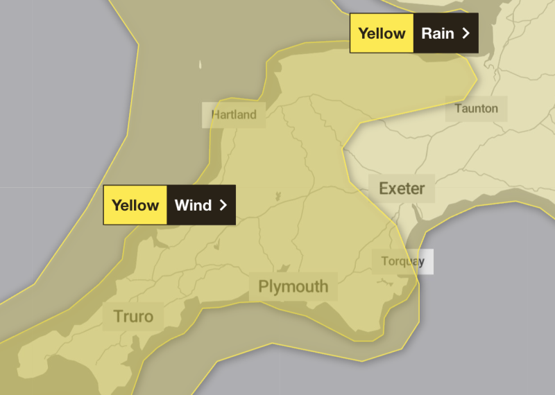 Met Office warns Storm Bram may intensify impacts over Devon as conditions deteriorate Image- Met Office