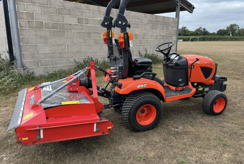 The Kuboto Tractor and Grass cutter stolen from the club Image- Ogwell Youth FC 