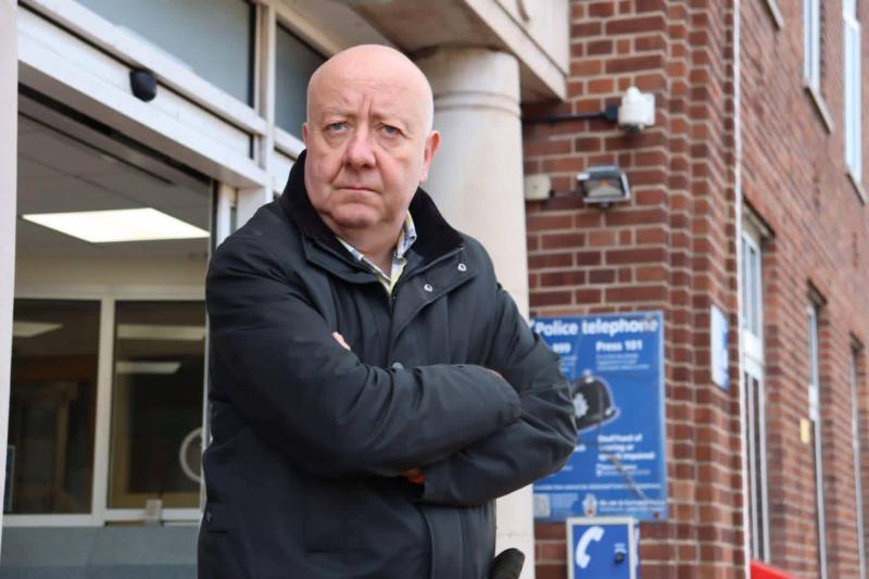 Torbay MP Steve Darling outside the Torquay police custody suite (Image courtesy: Steve Darling) 