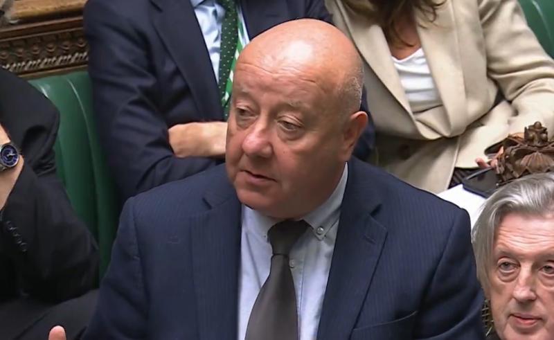 Torbay MP Steve Darling speaking in the House of Commons (Image courtesy: parliamentlive.tv)