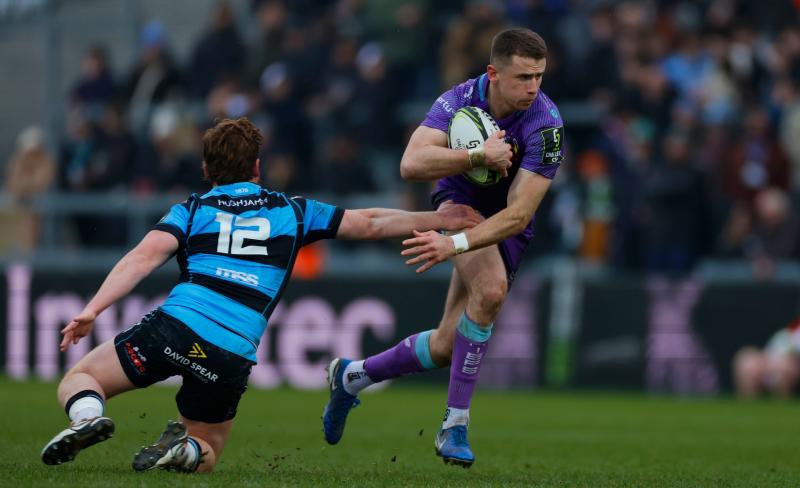 Harvey Skinner breaches the Cardiff defence. Pic from PPAUK