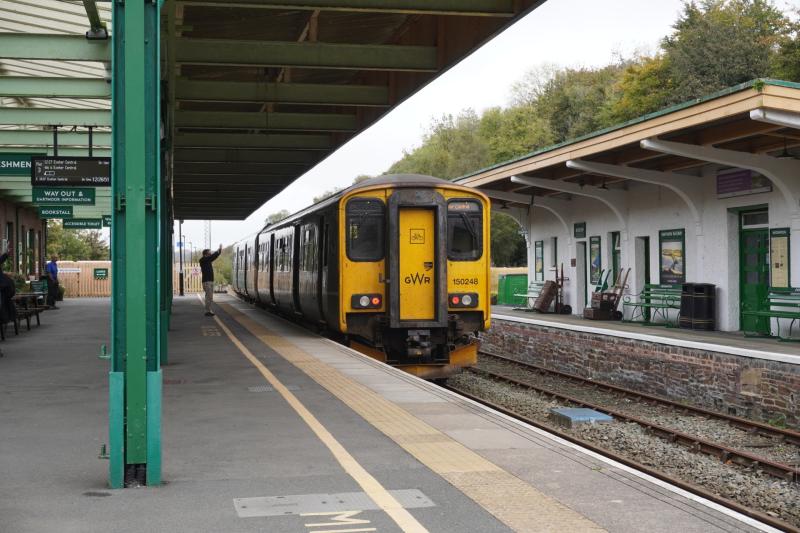 Train departing the station for Exeter Credit - Xander Turnbull