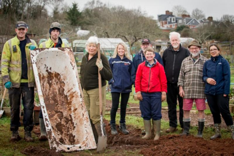 Exeter allotments get new wildlife pond in major biodiversity boost for city green spaces