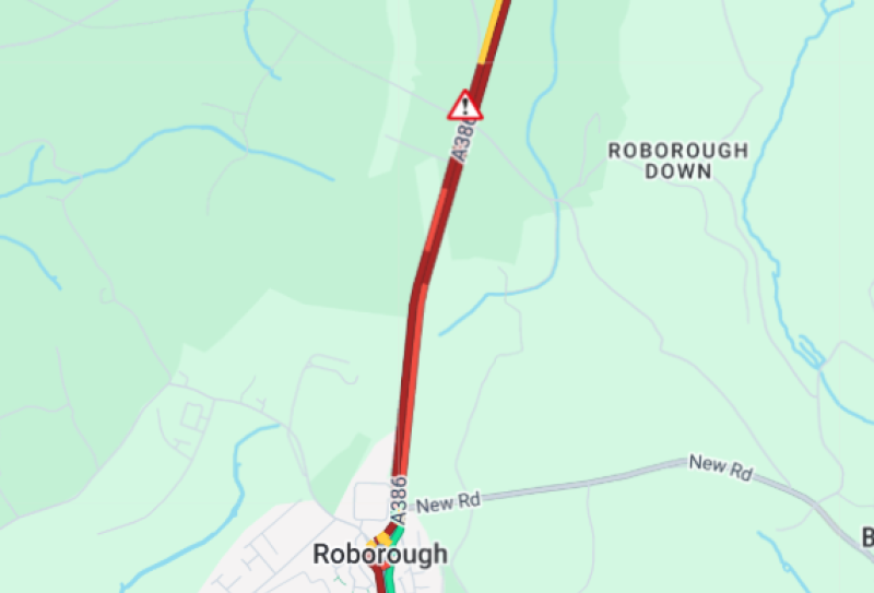 LIVE: A386 closed in both directions after vehicle flips near Dartmoor Diner