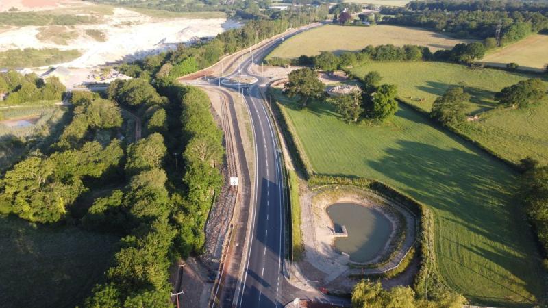 Aerial view of the A382 near Newton Abbot (Image courtesy: Devon County Council)