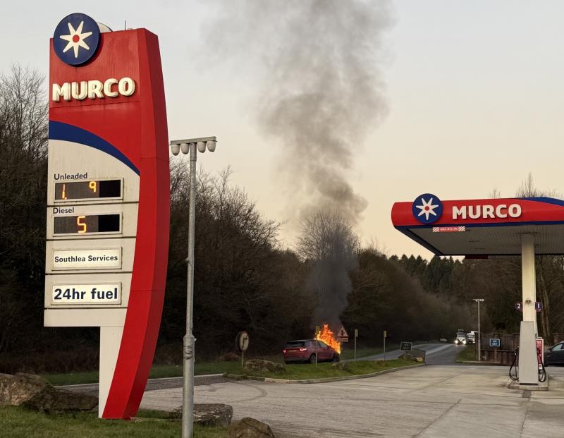 Vehicle 'severely damaged' in fire on A361 road in North Devon