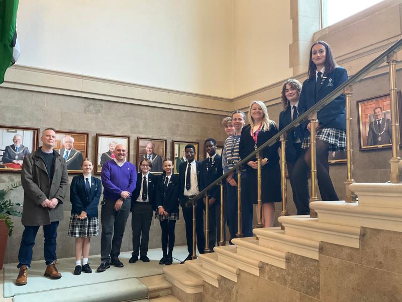 Exeter students visit Devon County Hall to question council leaders