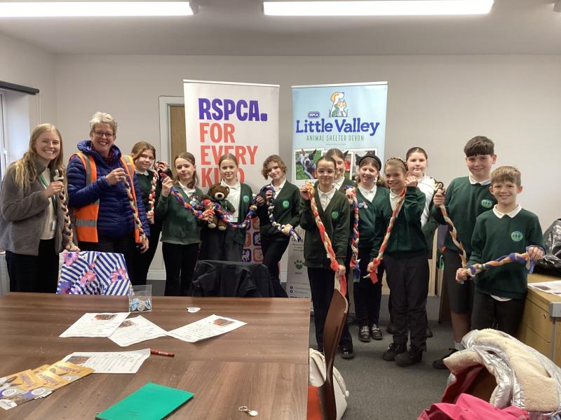 Exeter Primary School pupils visit RSPCA Little Valley for hands-on animal care experience