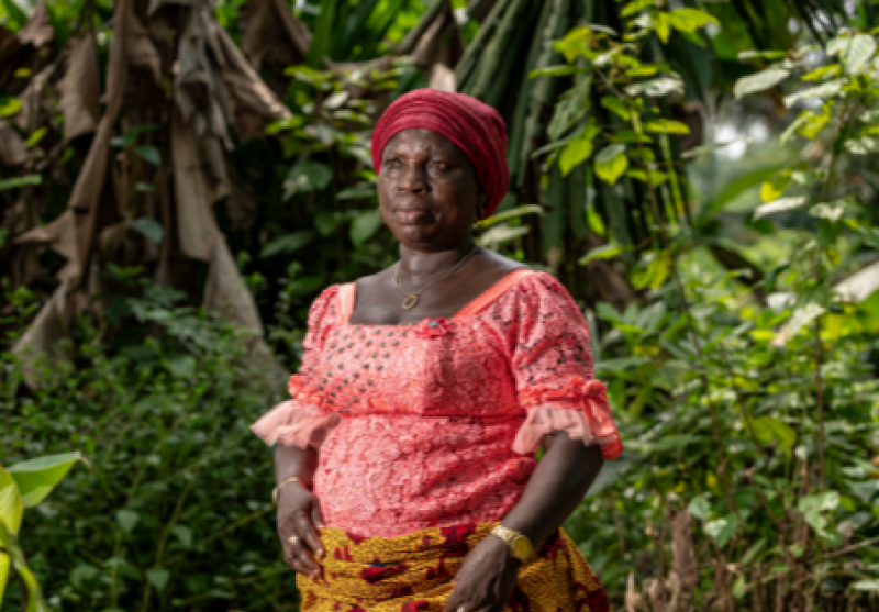 Finegirl is a farmer from the Niger Delta fighting for the rights of her community, which has been deeply impacted by the environmental fallout from oil drilling. 